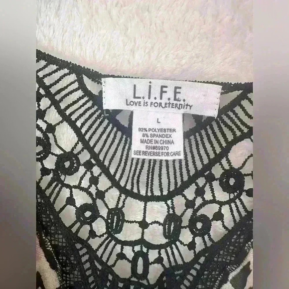 L.I.F.E. Leopard print Sheer Kimono coverup Women's L Retro Cottagecore Beach - Picture 7 of 9